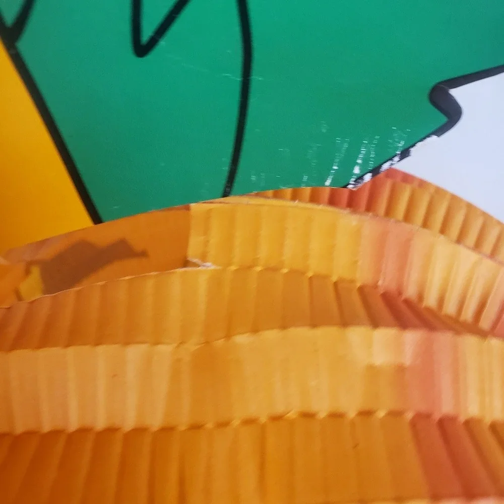 Vintage Halloween Accordion Pumpkin Paper Lantern B Shackman Co 12 inch